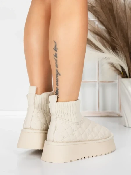 Ghete UG Dama 8733 BEIGE | MEI