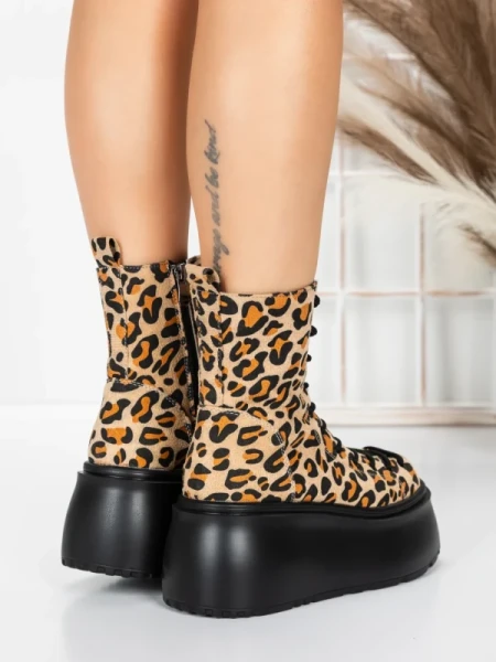 Ghete Dama cu Platforma 56WL11 LEOPARD PRINT | MEI