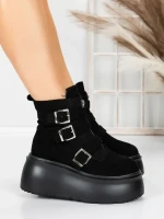 Ghete Dama cu Platforma 56WL13 BLACK | MEI