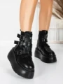 Ghete Dama cu Platforma 56WL13 BLACK | MEI