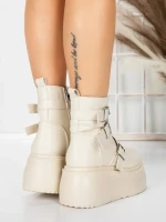 Ghete Dama cu Platforma 56WL13 BEIGE | MEI