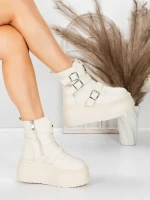 Ghete Dama cu Platforma 56WL13 BEIGE | MEI