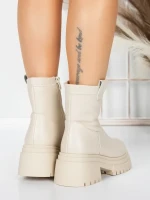 Ghete Dama cu Platforma 5W82 BEIGE | MEI