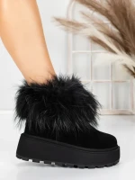 Ghete Dama din piele naturala 3ASJN73 BLACK | PANTOFUL