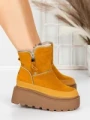 Ghete Dama din piele naturala 3ASJN75 YELLOW | PANTOFUL