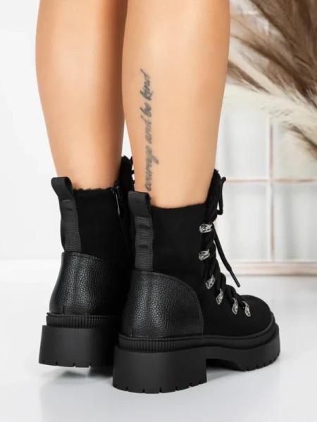 Ghete Dama cu Platforma 5AH67 BLACK | MEI