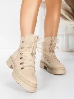 Ghete Dama cu Platforma 5AH67 BEIGE | MEI