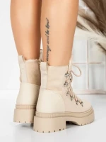 Ghete Dama cu Platforma 5AH67 BEIGE | MEI