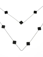 Colier YP-38 ARGINTIU-NEGRU | MEI