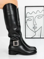 Cizme Dama din piele naturala 52AD3 BLACK | PANTOFUL