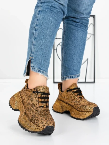 Pantofi Sport Dama cu Platforma 5WL93 LEOPARD PRINT | MEI