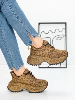 Pantofi Sport Dama cu Platforma 5WL93 LEOPARD PRINT | MEI