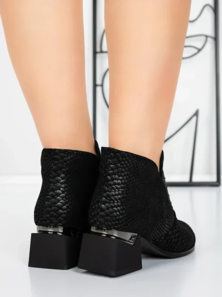 Ghete Dama din piele naturala K244-93R BLACK | JOSE SIMON