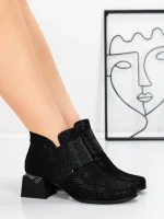 Ghete Dama din piele naturala K244-93R BLACK | JOSE SIMON