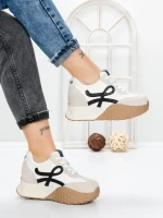 Pantofi Sport Dama cu Platforma 3A1 WHITE | MEI