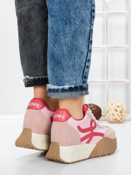 Pantofi Sport Dama cu Platforma 3A1 PINK | MEI