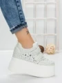 Pantofi Sport Dama cu Platforma 3591-8 WHITE | MEI