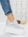 Pantofi Sport Dama cu Platforma 3592-1 WHITE | MEI