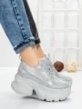 Pantofi Sport Dama cu Platforma 3561 SILVER | MEI