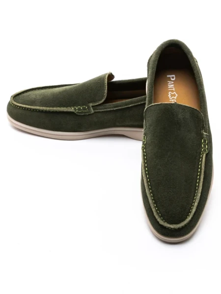 Mocasini Barbati din piele naturala 5NXE58 GREEN | PANTOFUL
