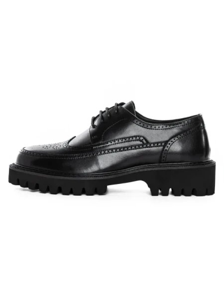 Pantofi Casual Barbati din piele naturala 5NXE67 BLACK | PANTOFUL