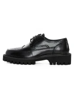 Pantofi Casual Barbati din piele naturala 5NXE67 BLACK | PANTOFUL