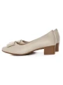 Pantofi cu toc din piele naturala 6885 CREAM | ADVANCER