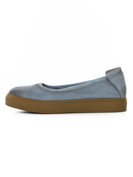Balerini Dama din piele naturala N3301 BLUE | ADVANCER