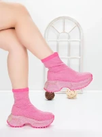 Pantofi Sport Dama cu Platforma 5WL110 ROSEO | MEI