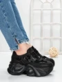 Pantofi Sport Dama cu Platforma 5WL112 BLACK | MEI