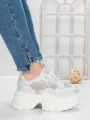 Pantofi Sport Dama cu Platforma 5WL112 WHITE | MEI