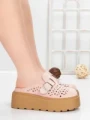 Papuci Dama cu Platforma 5WL113 PINK | MEI