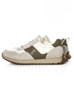 Pantofi Sport Barbati din piele naturala 5309 WHITE-APRICOT | ADVANCER