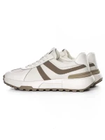 Pantofi Sport Barbati din piele naturala 5317 WHITE-APRICOT | ADVANCER