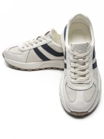 Pantofi Sport Barbati din piele naturala 5317 WHITE-BLUE | ADVANCER