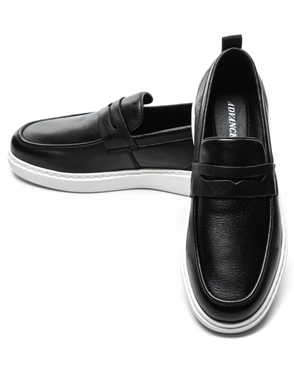 Pantofi Casual Barbati din piele naturala 12-187 BLACK | ADVANCER