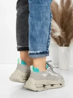 Pantofi Sport Dama din piele naturala 36853-1 GREY | ADVANCER