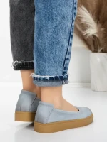 Balerini Dama din piele naturala N3301 BLUE | ADVANCER