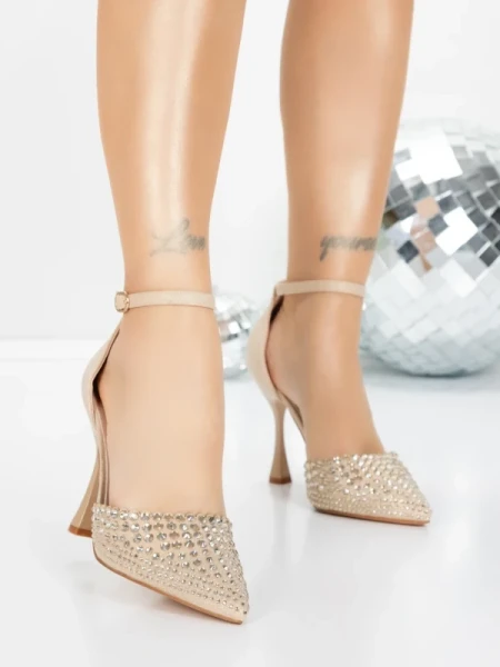 Pantofi Stiletto 5XKK80 LIGHT GOLD | MEI