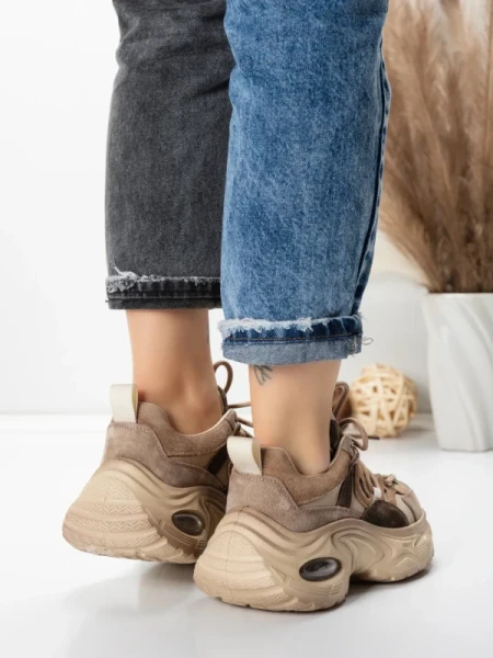 Pantofi Sport Dama din piele naturala HY2122 APRICOT | FRANCO GERARDO