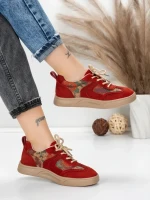 Pantofi Sport Dama din piele naturala 2536 RED | FRANCO GERARDO