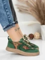 Pantofi Sport Dama din piele naturala 2536 GREEN | FRANCO GERARDO
