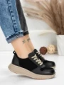 Pantofi Sport Dama din piele naturala 16-2 BLACK | FRANCO GERARDO