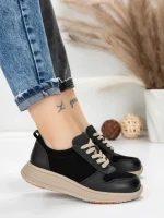 Pantofi Sport Dama din piele naturala 16-2 BLACK | FRANCO GERARDO