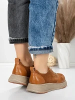 Pantofi Sport Dama din piele naturala 16-2 BROWN | FRANCO GERARDO