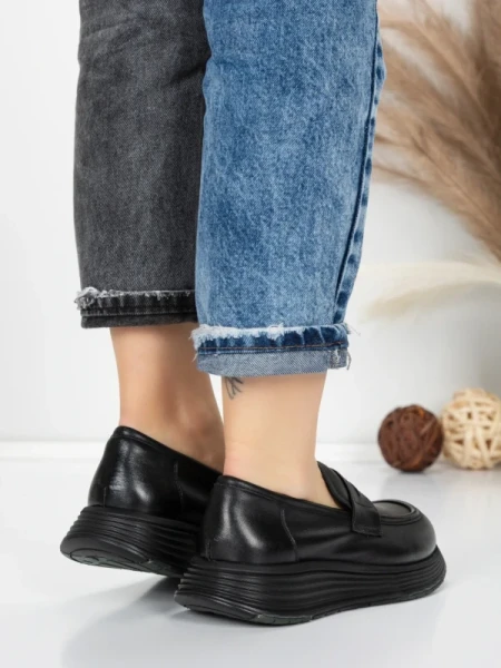 Pantofi Casual Dama din piele naturala 16-7 BLACK | FRANCO GERARDO