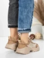 Pantofi Sport Dama din piele naturala 7109 KHAKI-CREAM | FRANCO GERARDO