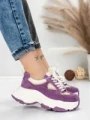 Pantofi Sport Dama din piele naturala HY1333 PURPLE-CREAM | FRANCO GERARDO