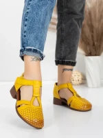 Sandale Dama din piele naturala 1171 YELLOW | FORMATIONE
