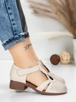 Sandale Dama din piele naturala 1171 CREAM | FORMATIONE